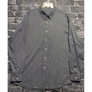 Daniel Cremieux Classics Button Up Shirt Mens XL Blue White 100% Cotton